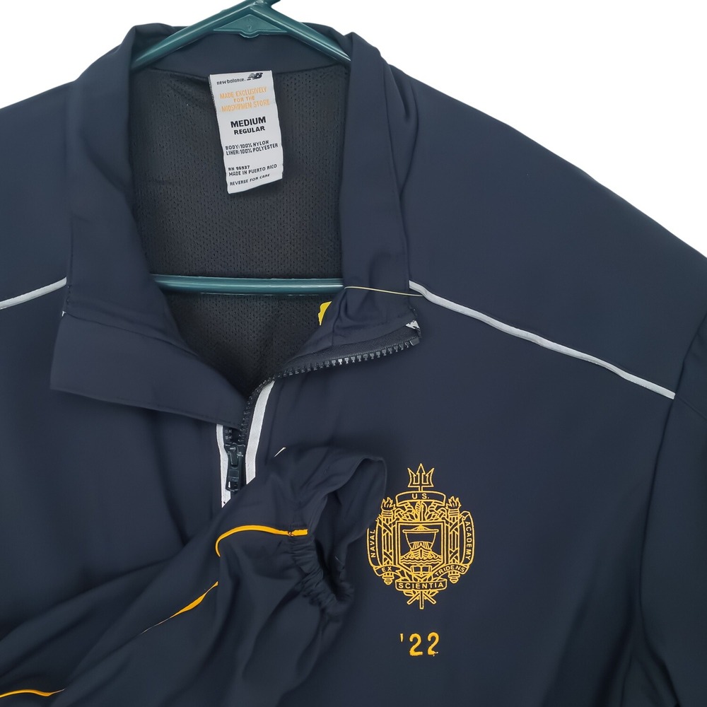 USNA Naval Academy‎ Midshipmen Store New Balance Windbreaker Navy Jacket